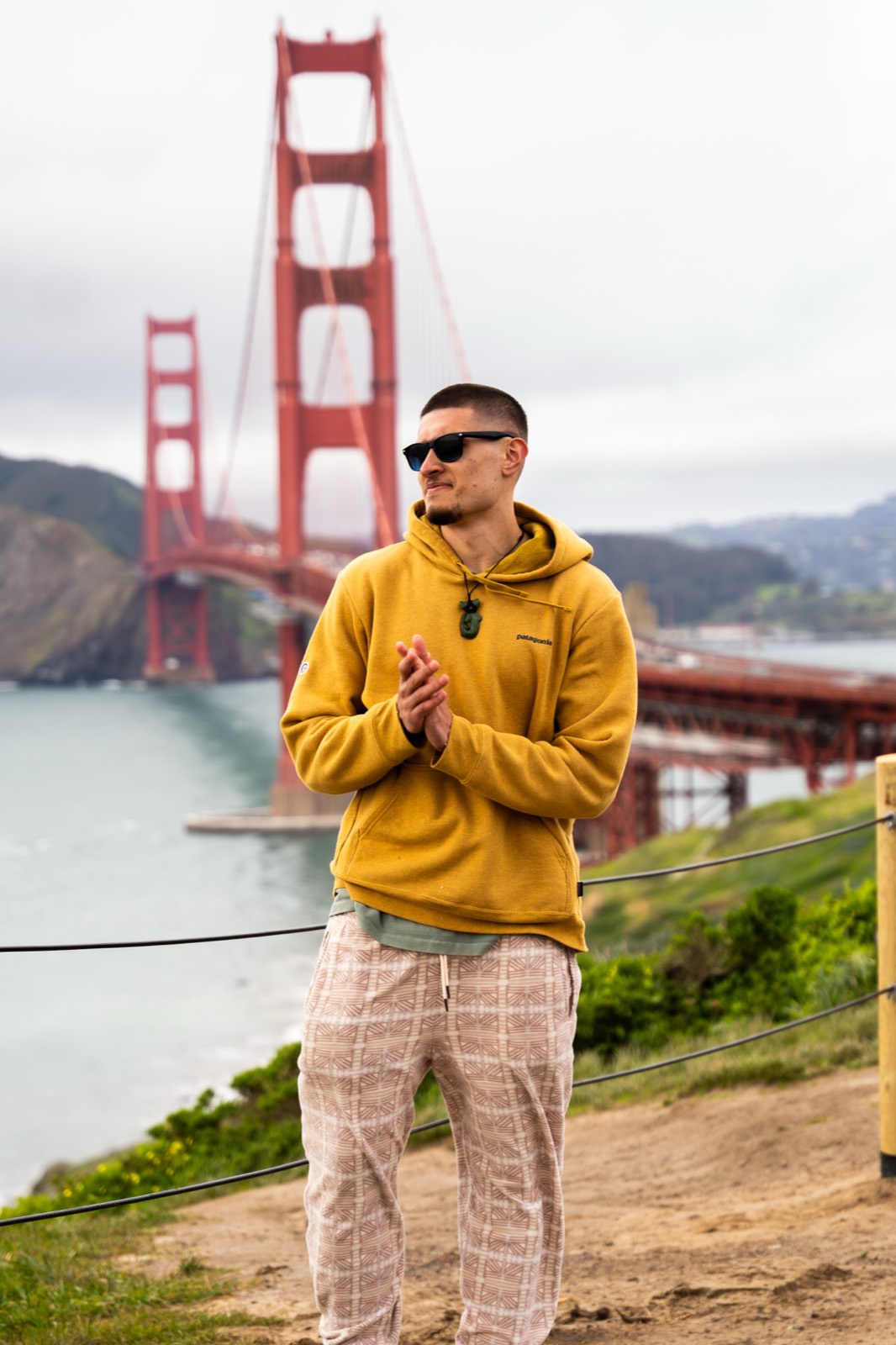 Lifestyle portrait at the Golden Gate Bridge